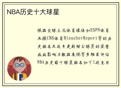 NBA历史十大球星